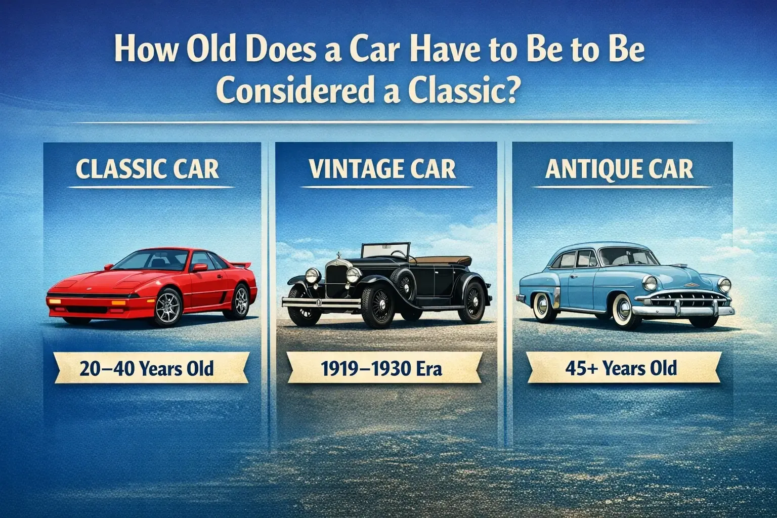 Classic vs Vintage vs Antique Cars