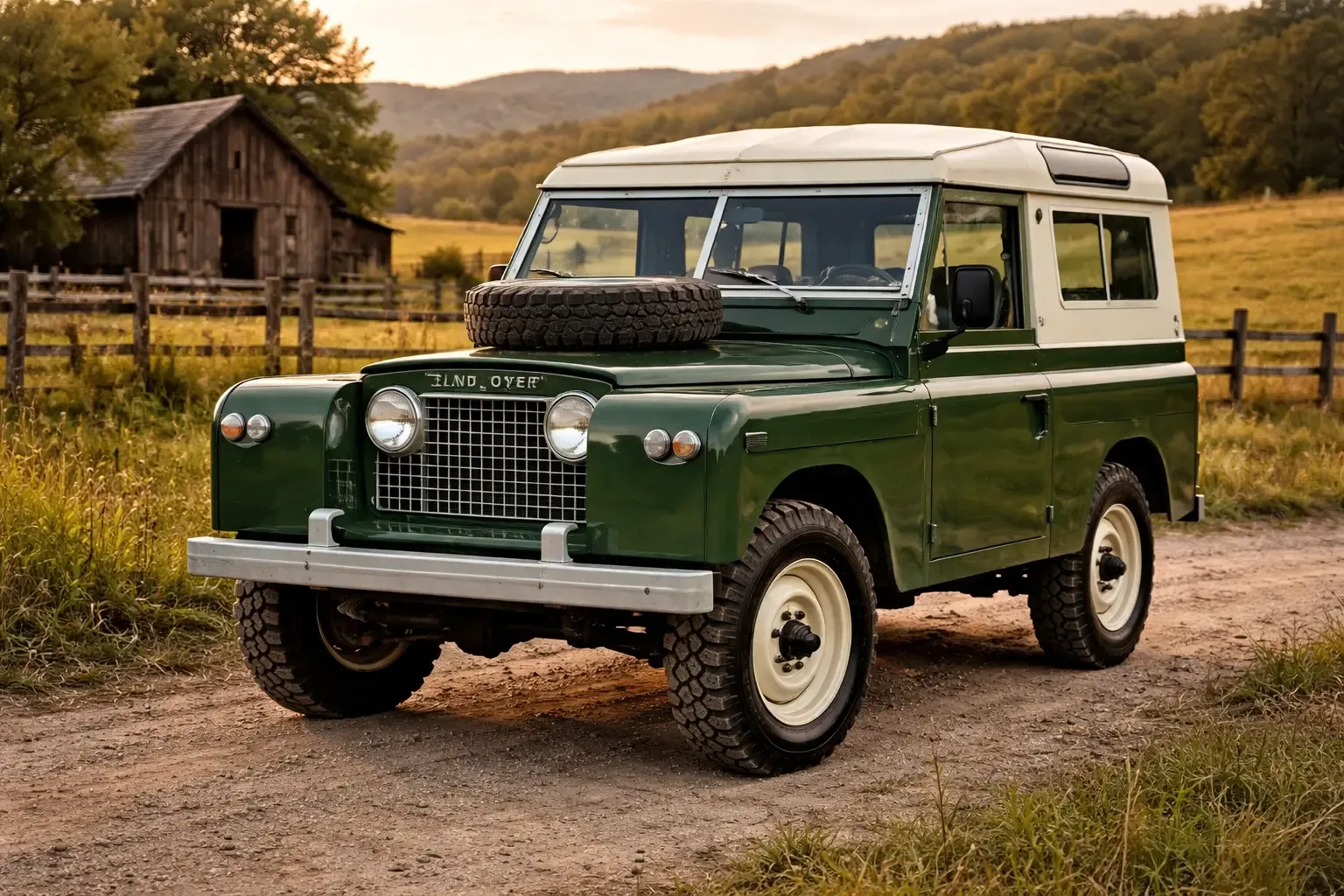Classic Land Rover trucks
