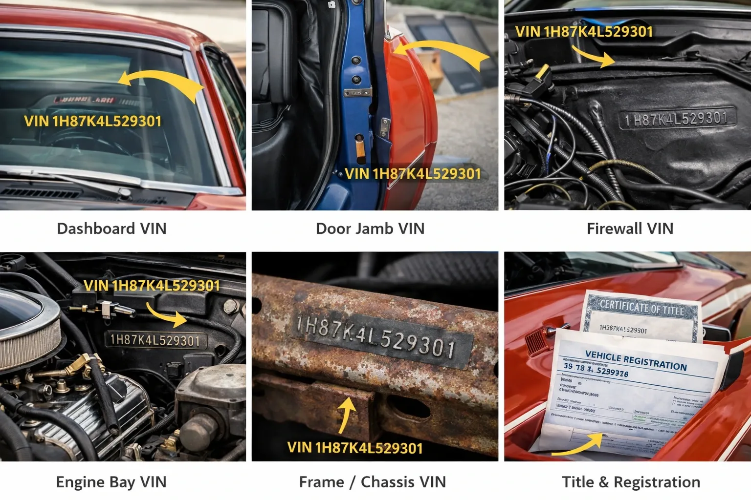 vin location on classic car